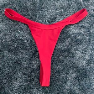 Boutine LA RED High Waist Thong Bikini Bottom Size Large